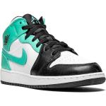 Chaussures Nike Air Jordan 1 blanches en caoutchouc en cuir à bouts ronds pour garçon 