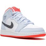 Baskets montantes Nike Air Jordan 1 blanches en caoutchouc à bouts ronds pour garçon 
