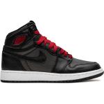 Baskets montantes Nike Air Jordan 1 noires en caoutchouc à bouts ronds look casual pour garçon 