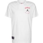 T-shirts col rond Nike Jordan blancs Paris Saint Germain à manches courtes à col rond Taille M look fashion pour homme 