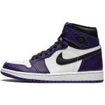 Baskets Nike Jordan violettes en cuir Pointure 41 look fashion pour homme 