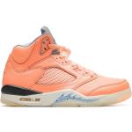 Baskets montantes Nike Air Jordan V orange en cuir à bouts ronds look casual pour femme 