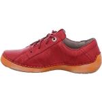 Chaussures casual Josef Seibel rouges en cuir lisse à paillettes à lacets Pointure 42 avec un talon jusqu'à 3cm look sportif pour femme 