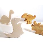 Jouets en bois en bois à motif dinosaures de dinosaures de 3 à 5 ans 