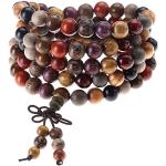 Bracelets Jovivi marron en bois à perles à motif Bouddha fantaisie look asiatique en promo 
