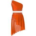 Robes à motifs enfant orange à strass respirantes look fashion pour fille de la boutique en ligne Amazon.fr 