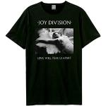 T-shirts Amplified noir charbon en coton à manches courtes Joy Division à manches courtes à col rond Taille M look fashion pour homme 