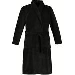 Robes de chambre noires en microfibre Taille 5 XL plus size look fashion pour homme 
