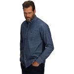 Chemises en jean bleus foncé à manches longues Taille XL look fashion pour homme en promo 