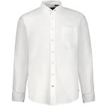 Chemises blanc écru en lin à manches longues Taille 5 XL plus size look fashion pour homme en promo 