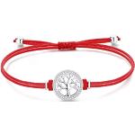 Bracelets cordon rouges en argent personnalisés en lot de 12 look fashion pour femme 
