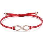 Bracelets cordon rouges en argent personnalisés en lot de 12 look fashion pour femme 
