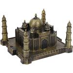 Statuettes en bois marron en métal à motif Taj Mahal 