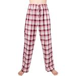 Pantalons de pyjama de printemps rouge bordeaux en coton Taille S look fashion pour homme 