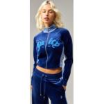 Vestes de survêtement Juicy Couture bleu marine en velours lavable en machine Taille XS pour femme 