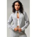 Vestes de survêtement Juicy Couture grises en velours lavable en machine Taille M pour femme 