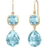 Boucles d'oreilles Julie Sandlau bleues en cristal en argent 22 carats classiques 