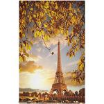 Torchons noirs en polyester à motif Tour Eiffel Tour Eiffel en lot de 6 