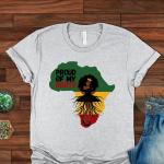 Chemises noires imprimé africain à motif Afrique style ethnique pour femme 