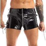 Shorts noirs en cuir Taille 4 XL look sexy pour homme 