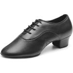 Chaussures de tango noires en cuir synthétique respirantes Pointure 28 avec un talon entre 3 et 5cm look fashion pour garçon 