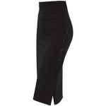 Jupes short noires en cuir midi Taille 4 XL plus size look fashion pour femme 