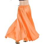 Accessoires de danse orientale orange en satin Taille M classiques pour femme 
