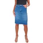Minijupes en jean bleues en denim délavées au genou Taille XXL look fashion pour femme 