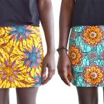 Jupes fleuries jaune moutarde imprimé africain en coton à motif Afrique minis Taille XXL style ethnique pour femme 