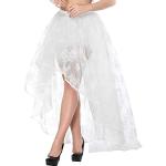 Jupes asymétriques de mariage blanches avec broderie Taille 3 XL steampunk pour femme 