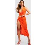 Jupes longues Boohoo orange longues Taille M look fashion pour femme en promo 