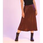 Jupes mi-longues violettes en polyester mi-longues Taille XXL look chic pour femme en promo 