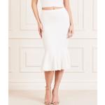 Jupes midi Guess Marciano blanches en viscose midi Taille S pour femme 
