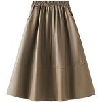 WINDEHAO Mini jupe courte sexy en cuir synthétique pour femme - Couleur unie