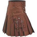 Jupes écossaises marron à carreaux minis Taille XL look fashion pour femme 