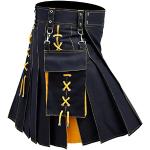 Jupes plissées jaunes à carreaux Taille 4 XL steampunk pour femme 