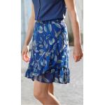 Jupes imprimées bleues en polyester à volants Taille XS look fashion pour femme 