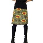 Jupes imprimées marron imprimé africain à motif Afrique mi-longues style ethnique pour femme 
