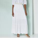 Jupons longs blancs en coton Taille 3 XL pour femme en promo 