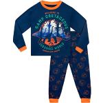 Jurassic World Pyjama Camp Cretaceous pour Garçons Ensemble de Pyjama à Manches Longues pour Enfants Bleu Marine 8-9 Ans