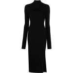 Robes de soirée longues Just Cavalli noires en viscose mi-longues à manches longues pour femme en promo 