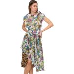 Robes d'été Just Cavalli multicolores à effet léopard en polyester midi à col rond Taille L pour femme 