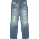 Jeans droits Just Cavalli bleus en denim délavés W33 L34 pour homme 