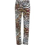 Jeans droits Just Cavalli noirs à effet tigré à motif tigres stretch W25 L28 classiques pour femme 