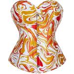 Corsets victoriens de mariage orange Taille 4 XL plus size look gothique pour femme 