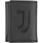 Portefeuilles noirs en cuir en cuir Juventus de Turin look fashion 
