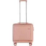 Valises trolley & valises roulettes roses à rayures en PVC multi-compartiments look fashion pour femme 
