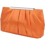 Pochettes orange en tissu de soirée look fashion pour femme 