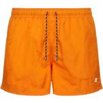 Shorts de bain K-Way orange en fil filet Taille XXL pour homme 