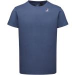 T-shirts col rond K-Way bleus en jersey à manches courtes à col rond Taille XL pour femme 